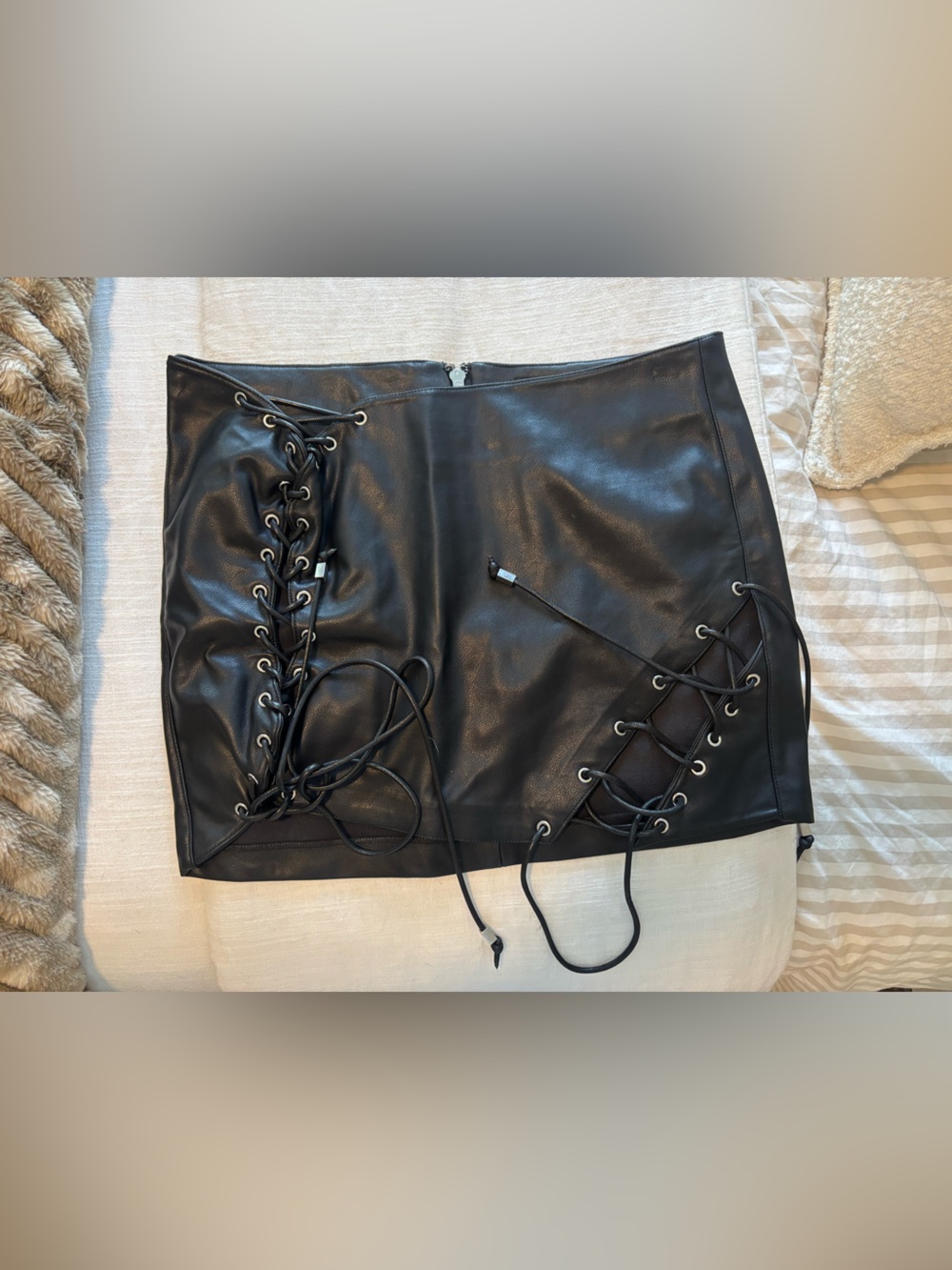 Revolve Black Leather skirt